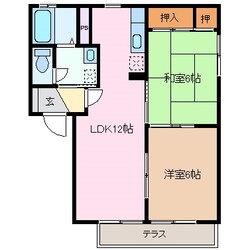 阿倉川駅 徒歩23分 1階の物件間取画像